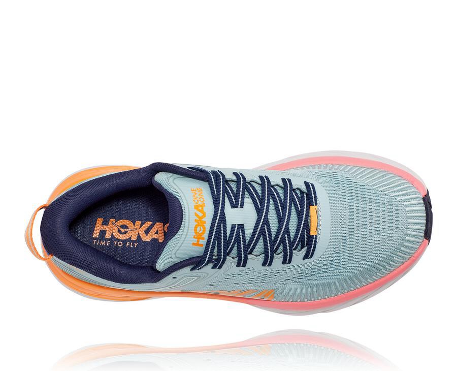 Tenis Hoka One One Feminino Azuis - Bondi 7 - 597-HDKNAC